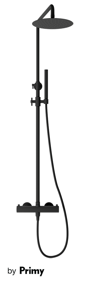 Scandtap Steel Pleasure 2 komplet Brusearmatur Coal (mat sort) - 1 stk. tilbage !